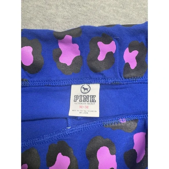 RARE Vintage Victoria's Secret Y2K foldover cropped PINK pants - Leopard Size M - Picture 5 of 8